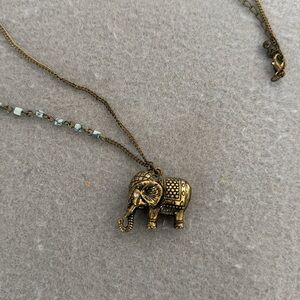 Brass Elephant Long Necklace from America Eagle Outfitters
